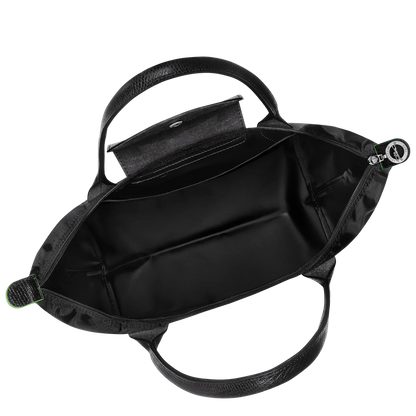 Le Pliage tas, Zwart – Gerecycled Canvas (M)